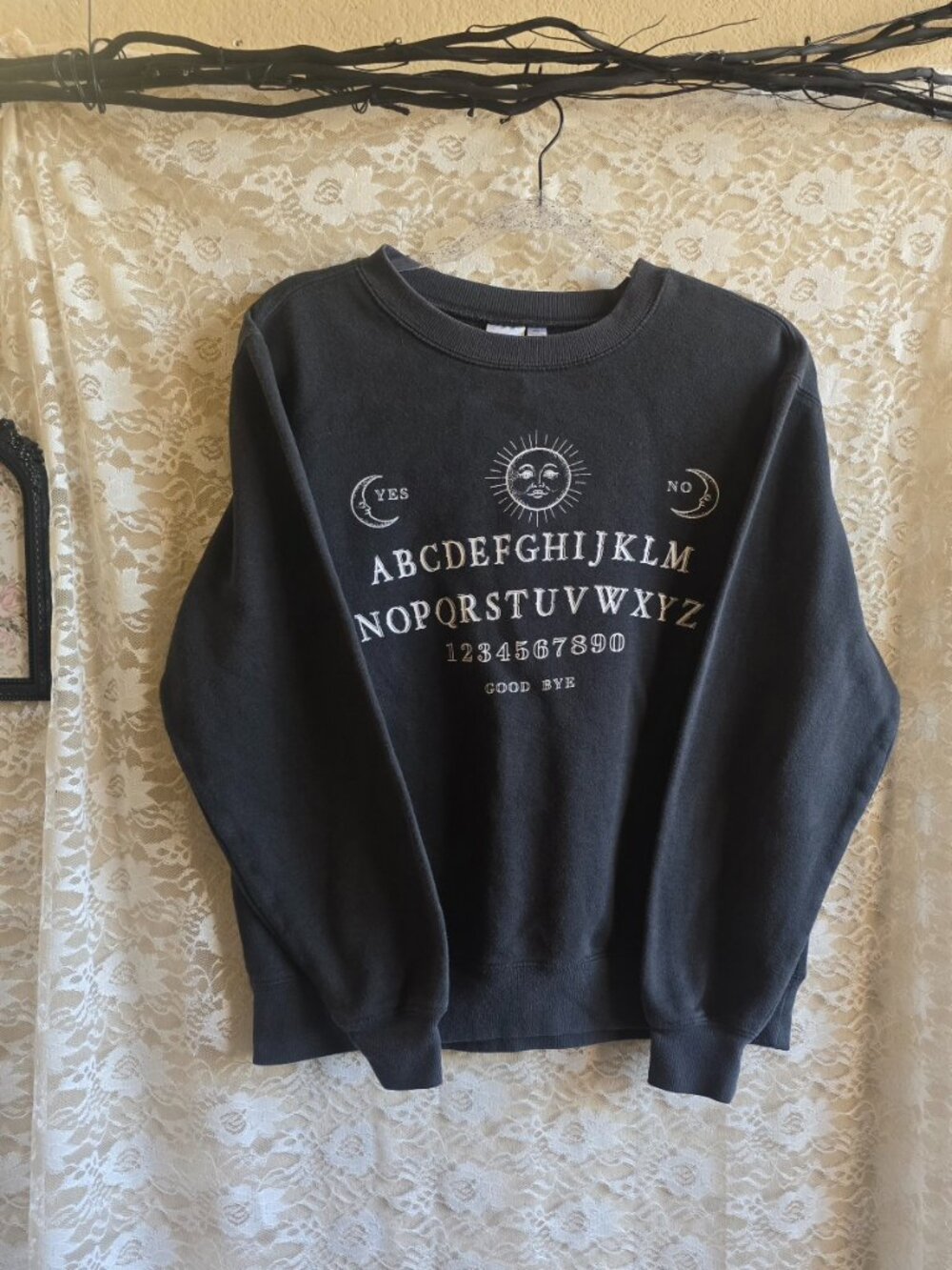 Dark Grey Pull-on Ouija Sweater - Size Medium